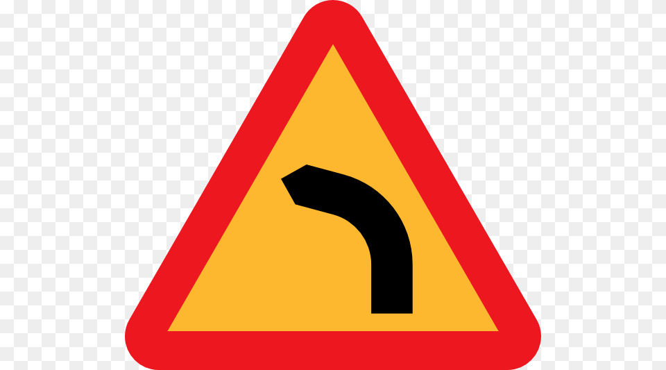 Dangerous Bend Bend To Left Clip Art Vector, Sign, Symbol, Road Sign, Dynamite Png Image