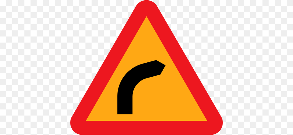 Dangerous Bend To Right Traffic Sign Vector Clip Art Public, Symbol, Road Sign, Dynamite, Weapon Free Transparent Png