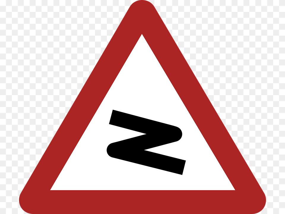 Dangerous Bend Warning Road Sign, Symbol, Road Sign Free Transparent Png