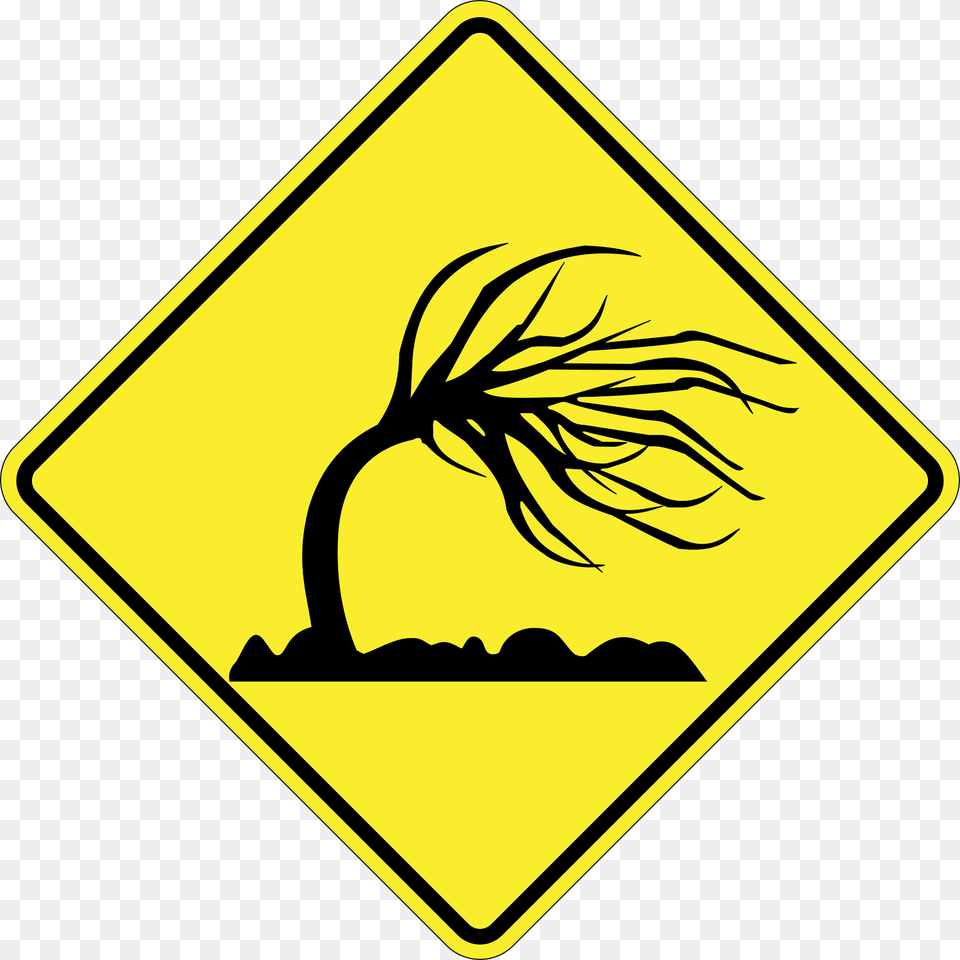 Dangerous Crosswinds Sign In Argentina Clipart, Symbol, Road Sign Png
