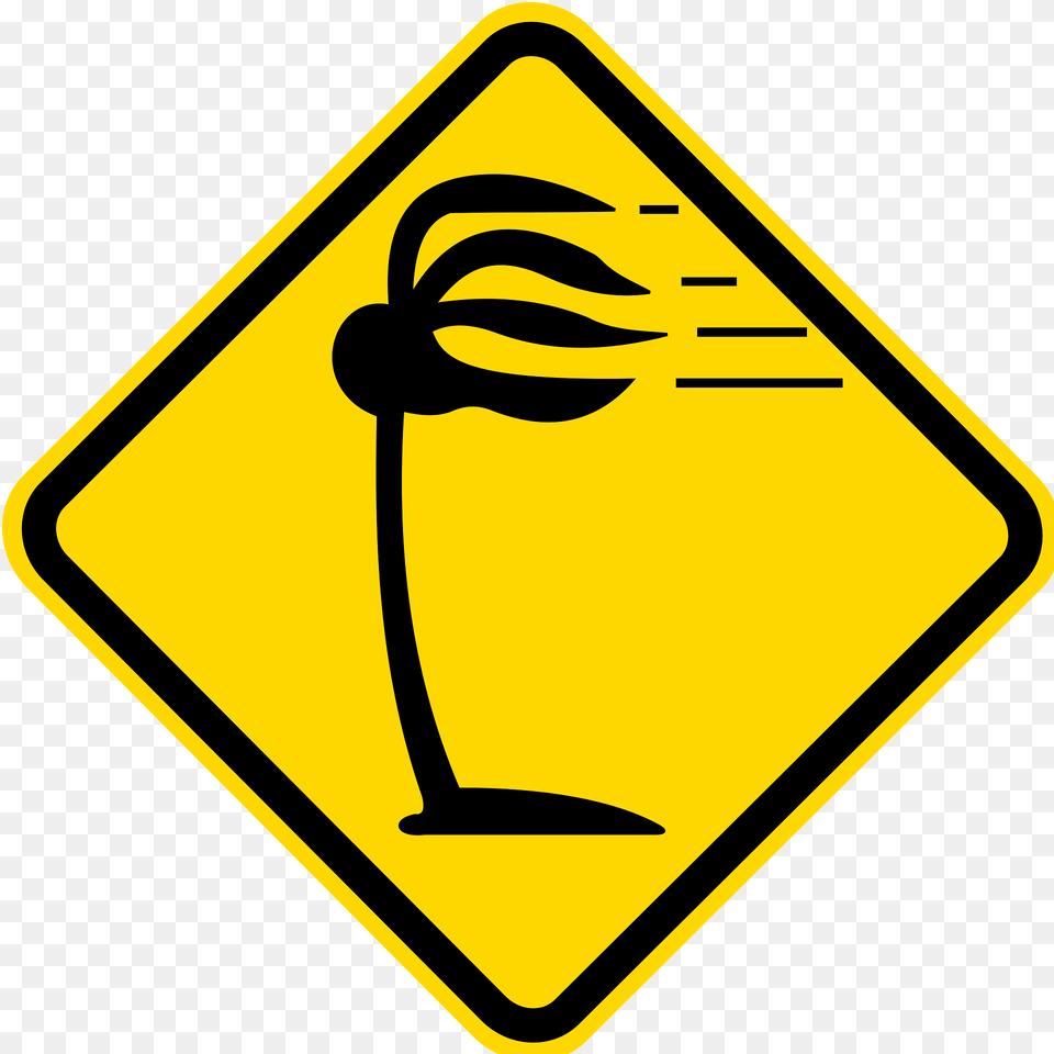 Dangerous Crosswinds Sign In Brazil Clipart, Symbol, Road Sign Png