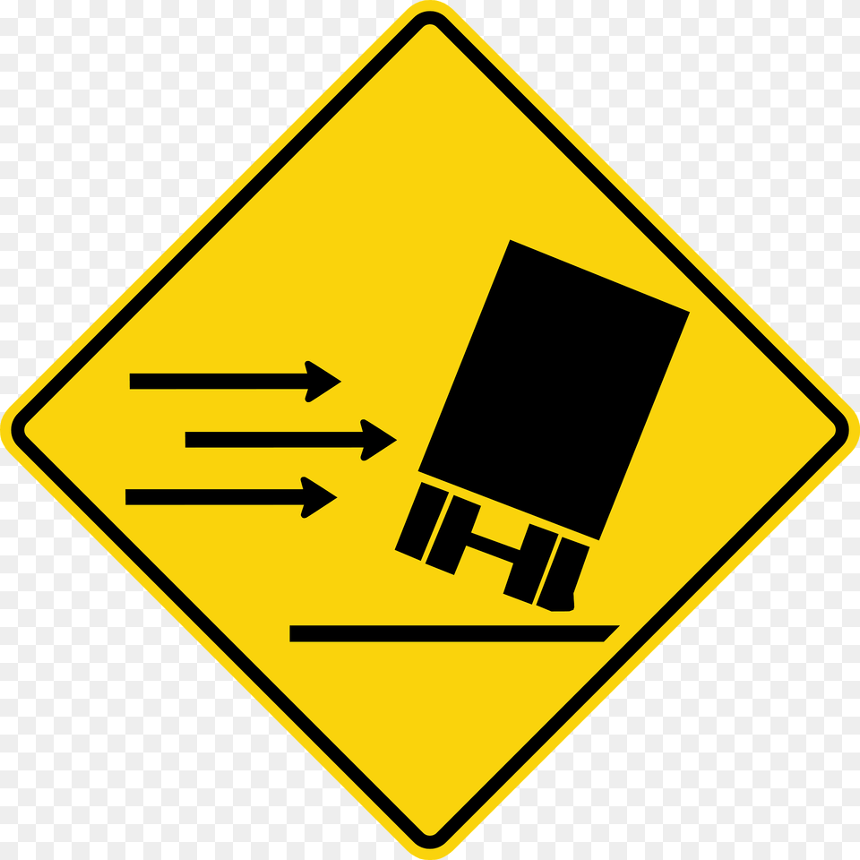 Dangerous Crosswinds Sign In Canada Clipart, Symbol, Road Sign Png Image