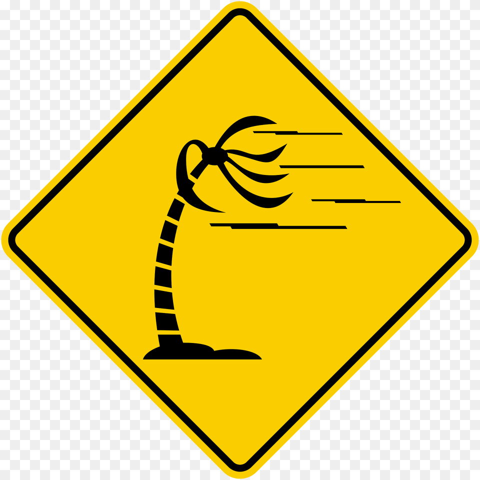 Dangerous Crosswinds Sign In Colombia Clipart, Symbol, Road Sign Free Png Download