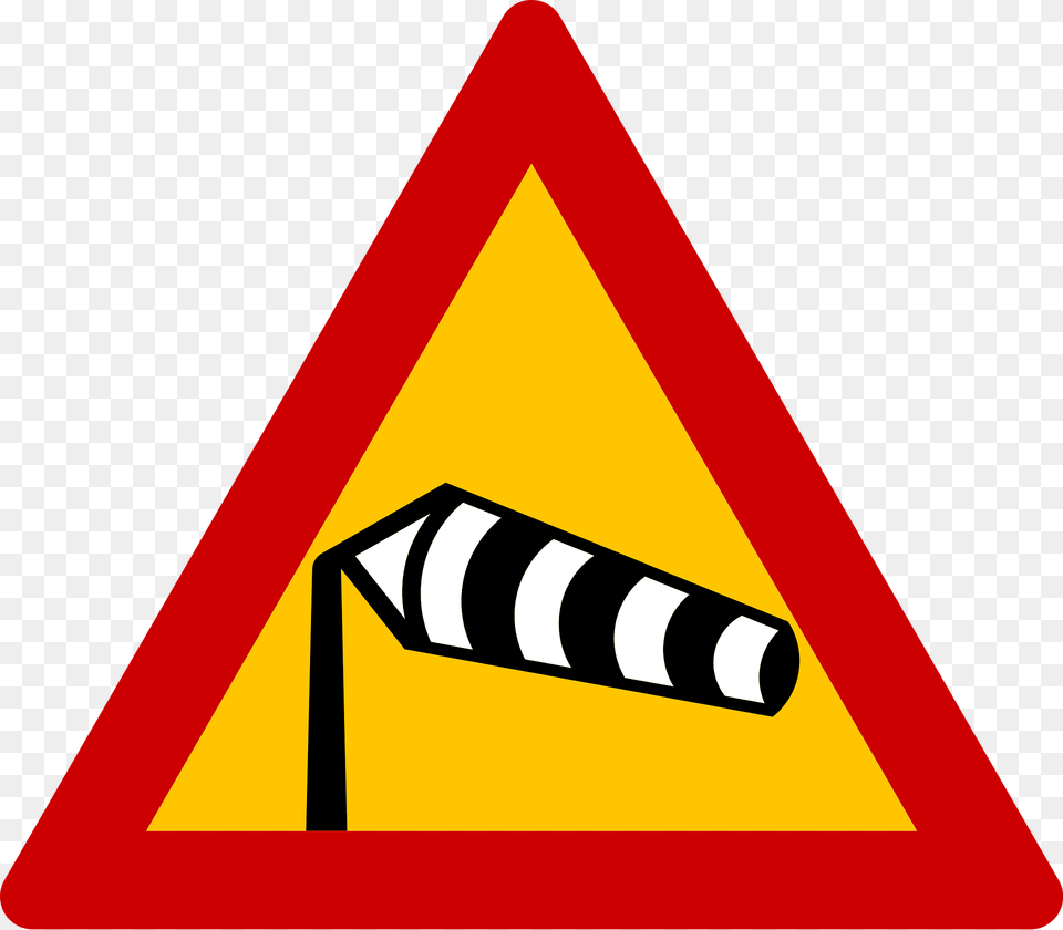 Dangerous Crosswinds Sign In Greece Clipart, Symbol, Road Sign Free Png Download