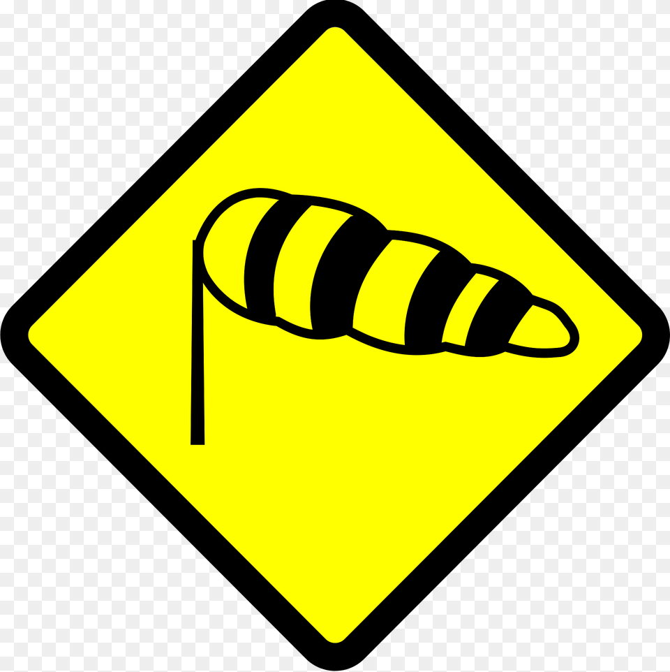 Dangerous Crosswinds Sign In Indonesia Clipart, Symbol, Road Sign Free Png