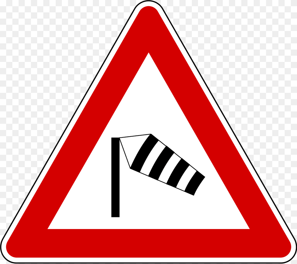 Dangerous Crosswinds Sign In Slovenia Clipart, Symbol, Road Sign Free Png