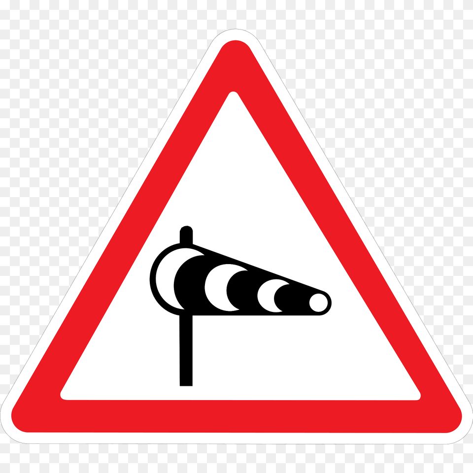 Dangerous Crosswinds Sign In Ukraine Clipart, Symbol, Road Sign Free Png