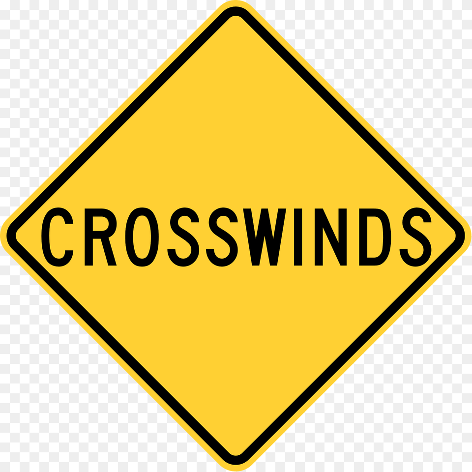 Dangerous Crosswinds Sign In United States Clipart, Symbol, Road Sign Png
