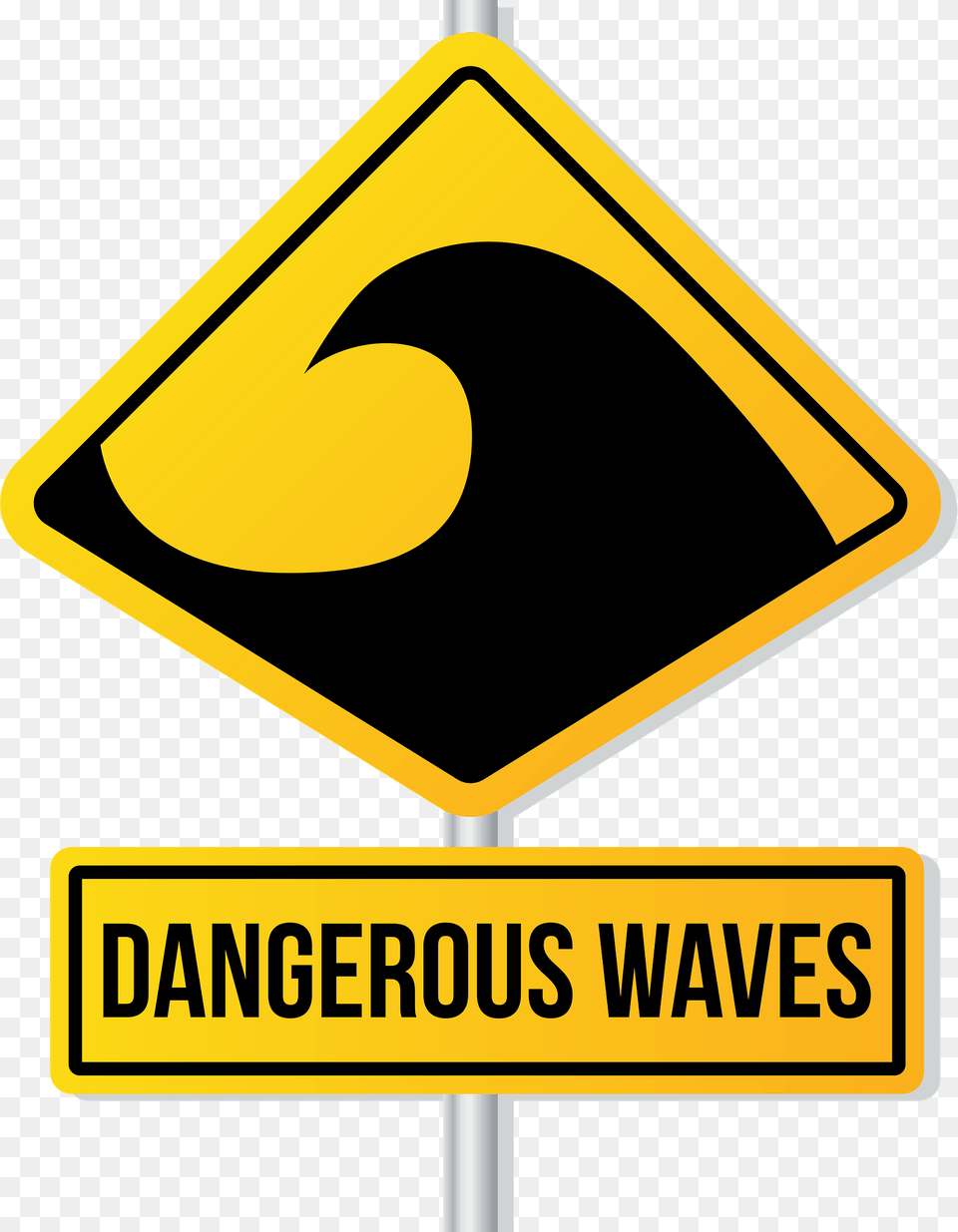 Dangerous Waves Sign Clipart, Symbol, Road Sign Free Png Download