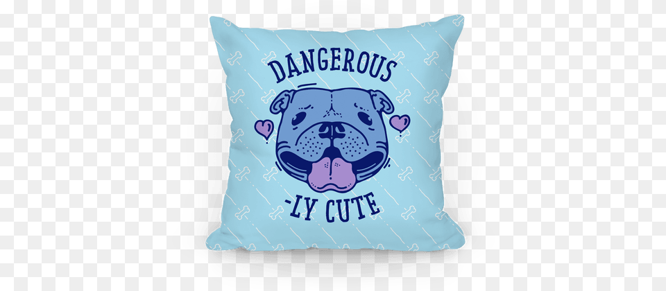 Dangerously Cute Pit Bull Pillow Pit Bull, Cushion, Home Decor Free Png