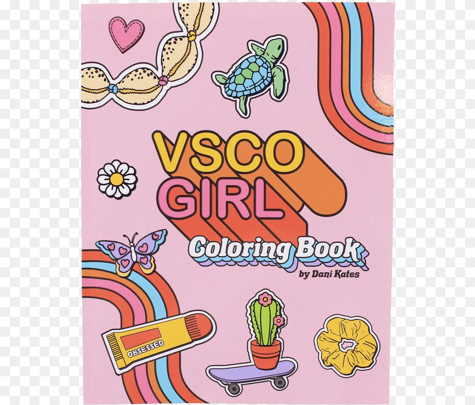 Dani Kates Vsco Girl Coloring Book Vsco Girl, Animal, Reptile, Sea Life, Turtle Free Png Download