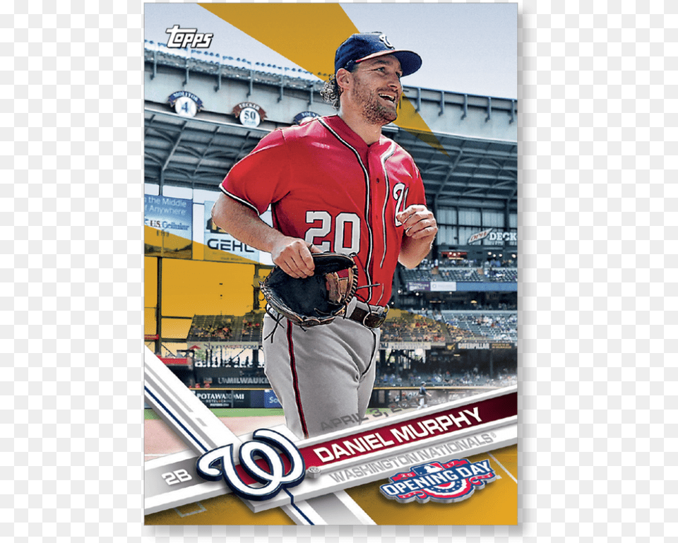 Daniel Murphy 2017 Opening Day Baseball Base Cards, Team Sport, Team, Sport, Person Free Transparent Png