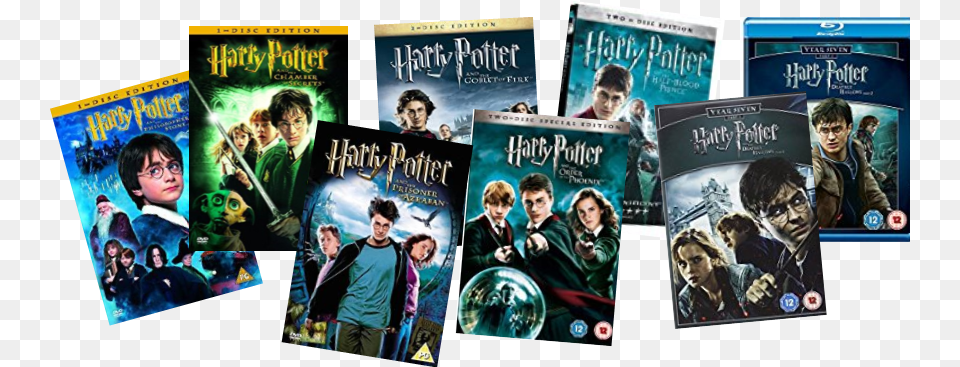 Daniel Radcliffe Emma Watson Amp Rupert Grint Album Cover, Book, Publication, Novel, Person Free Png Download