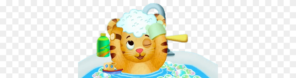 Daniel Tiger Taking A Bath, Tub, Can, Tin, Bathing Free Transparent Png