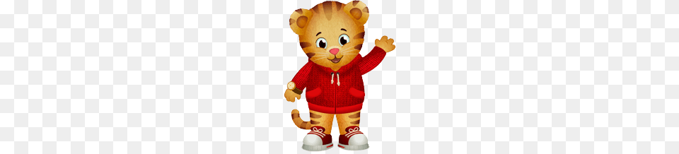 Daniel Tiger Waving, Plush, Toy Png Image