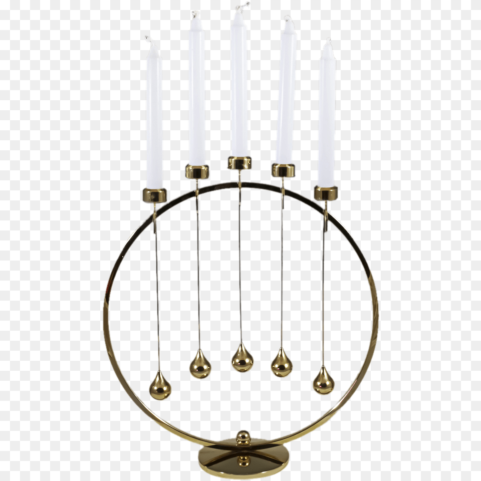 Danish Design 24 K Gold Plated Advent Wreathcandleholder Brass, Candle, Chandelier, Lamp, Candlestick Free Png Download