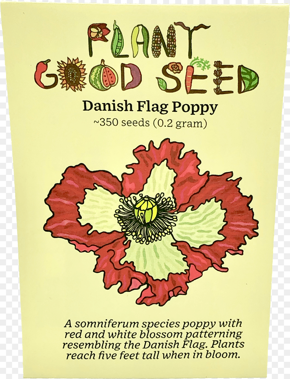 Danish Flag Poppy Open Pollination Png