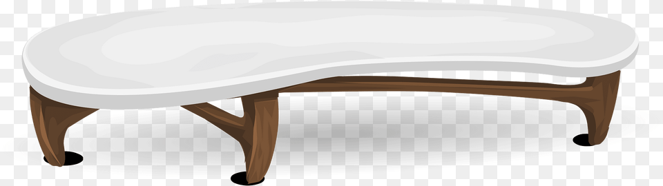 Danish Modern White Coffee Table Clipart, Furniture, Coffee Table, Ottoman, Bench Png Image