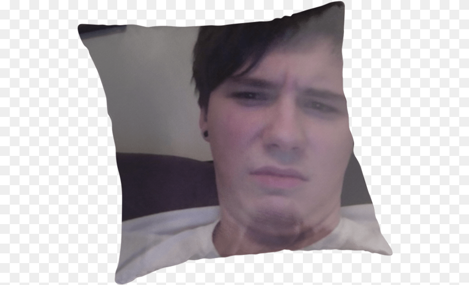 Danisnotonfire Wtf Face Cushion, Body Part, Person, Head, Home Decor Png