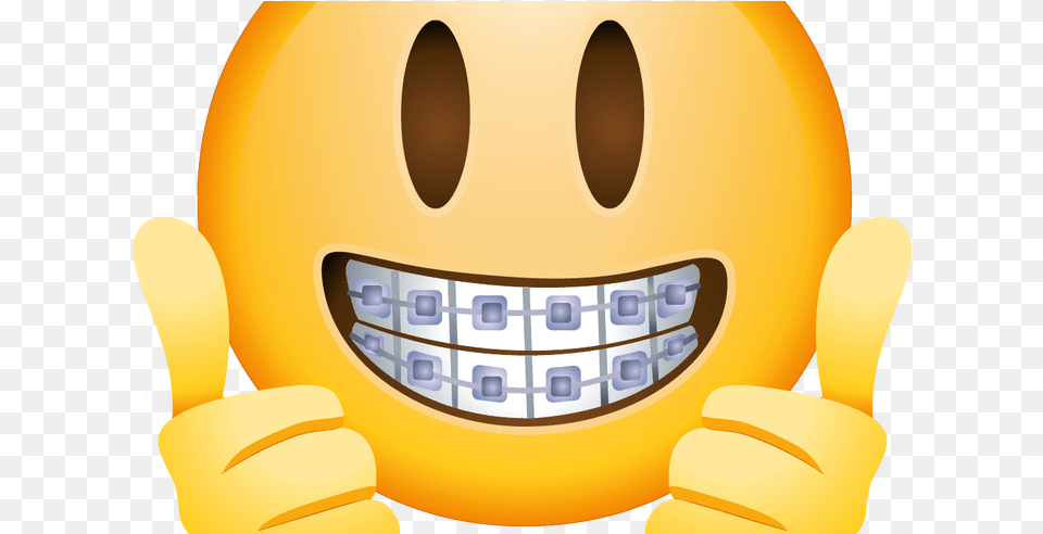 Dank Laughing Emoji Smile With Braces Cartoon, Body Part, Finger, Hand, Person Free Png Download