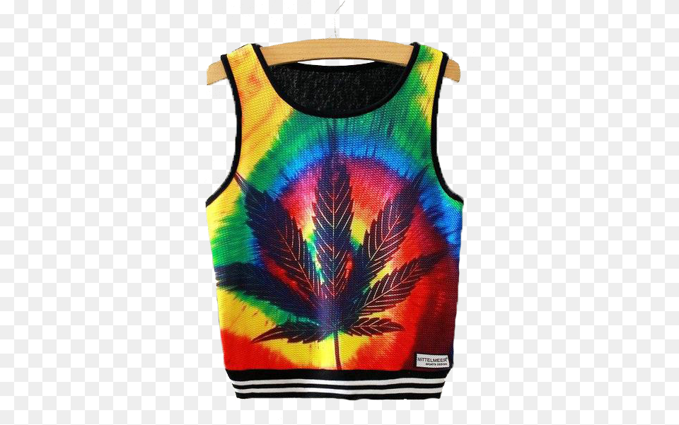 Dank Master Apparel Weed Clothing Marijuana Fashion Tie Dye Marijuana Crop Tops, Vest, Lifejacket, Tank Top, Smoke Pipe Free Png Download