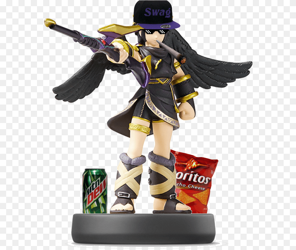 Dank Pit Amiibo Super Smash Bros Ultimate Dark Pit Amiibo, Figurine, Baby, Person, Tin Png Image