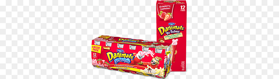 Dannon Combo Dannon Danimals Smoothie Value Pack Strawberry Explosion, Food, Ketchup, Sweets Free Transparent Png