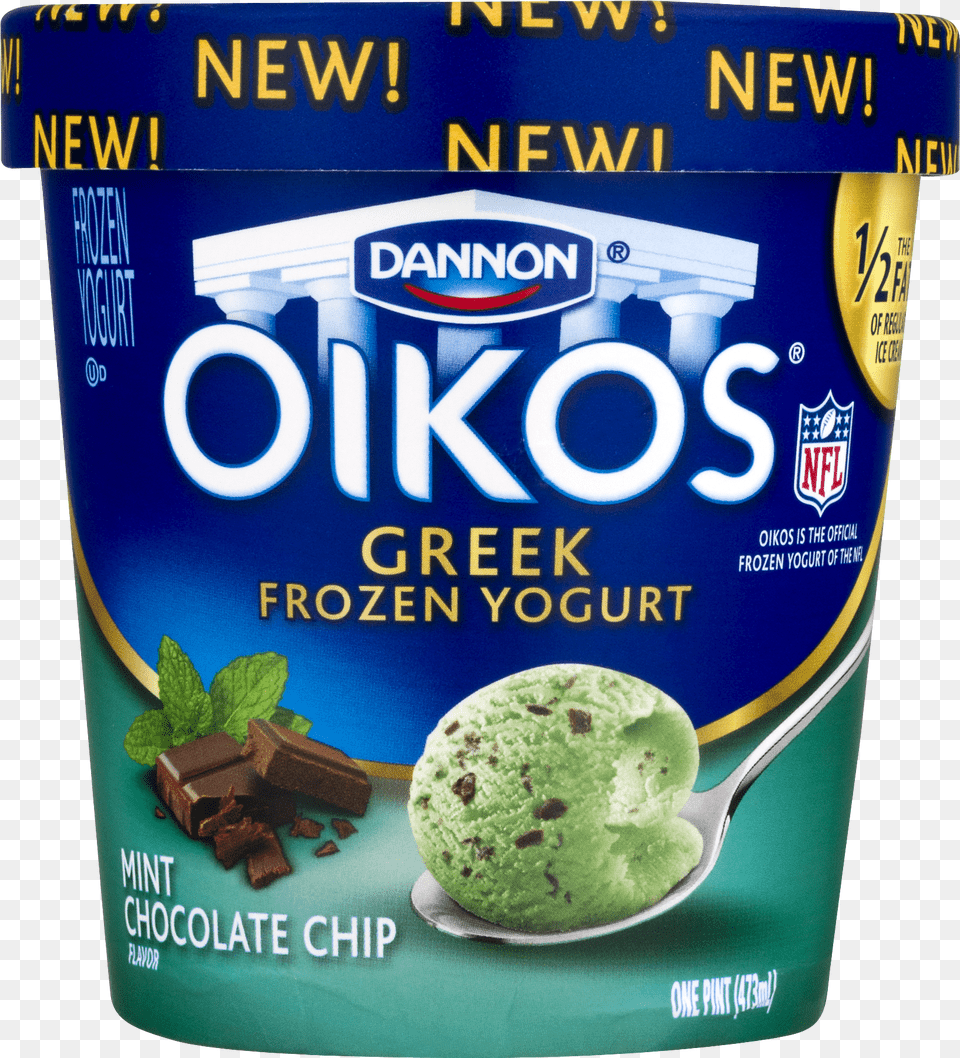 Dannon Oikos Mint Chocolate Chip Greek Frozen Yogurt Dannon Salted Caramel Frozen Yogurt Free Png Download
