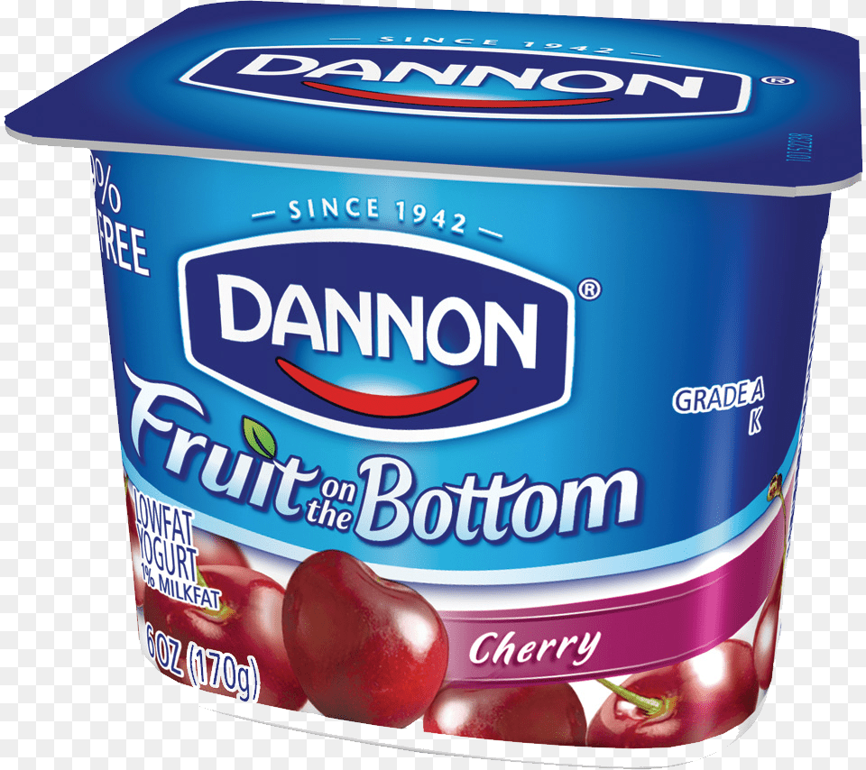 Dannon Yogurt Lowfat Fruit On The Bottom Strawberry, Dessert, Food, Plant, Produce Png