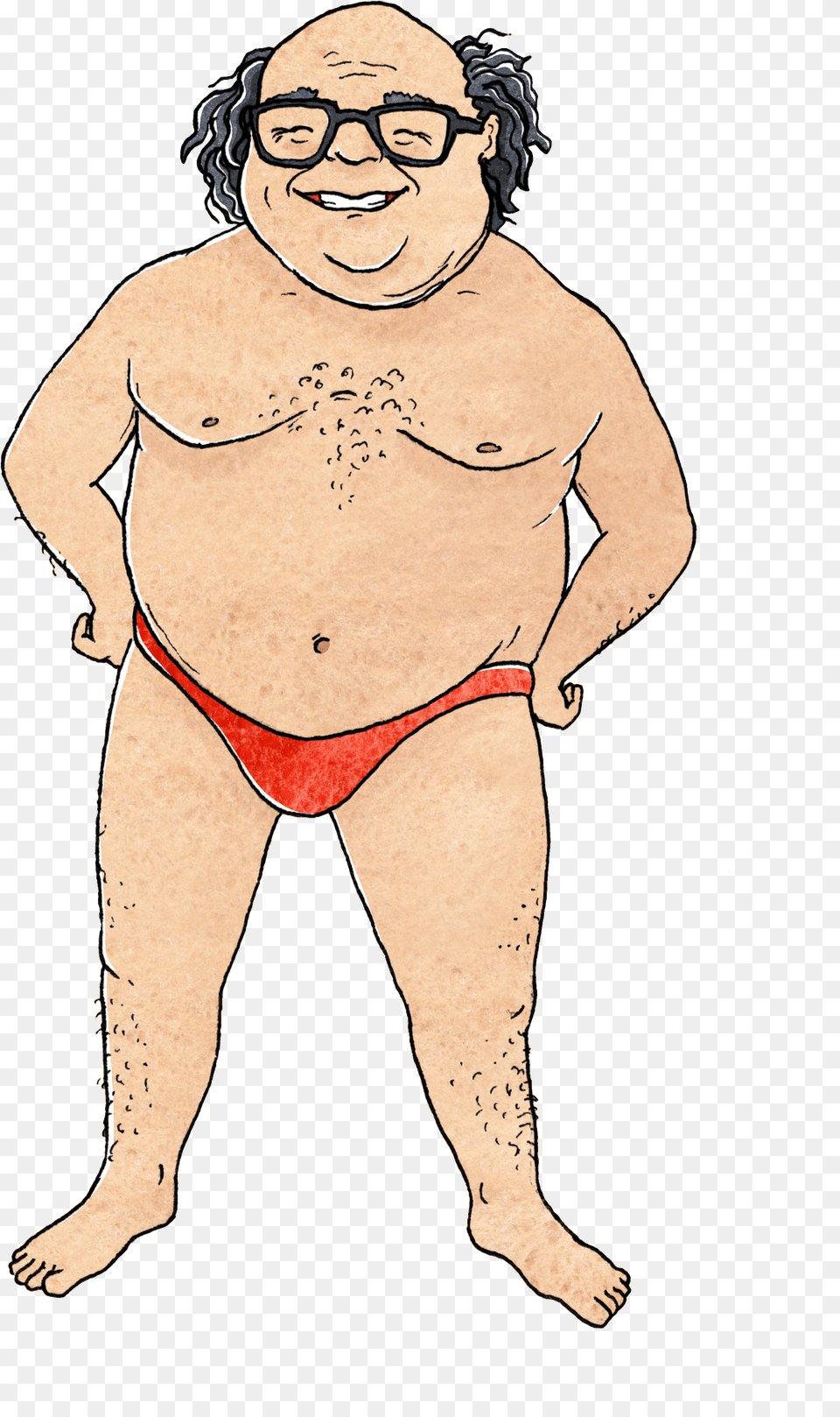 Danny Devito In A Speedo Watercolor Transparent Free Png