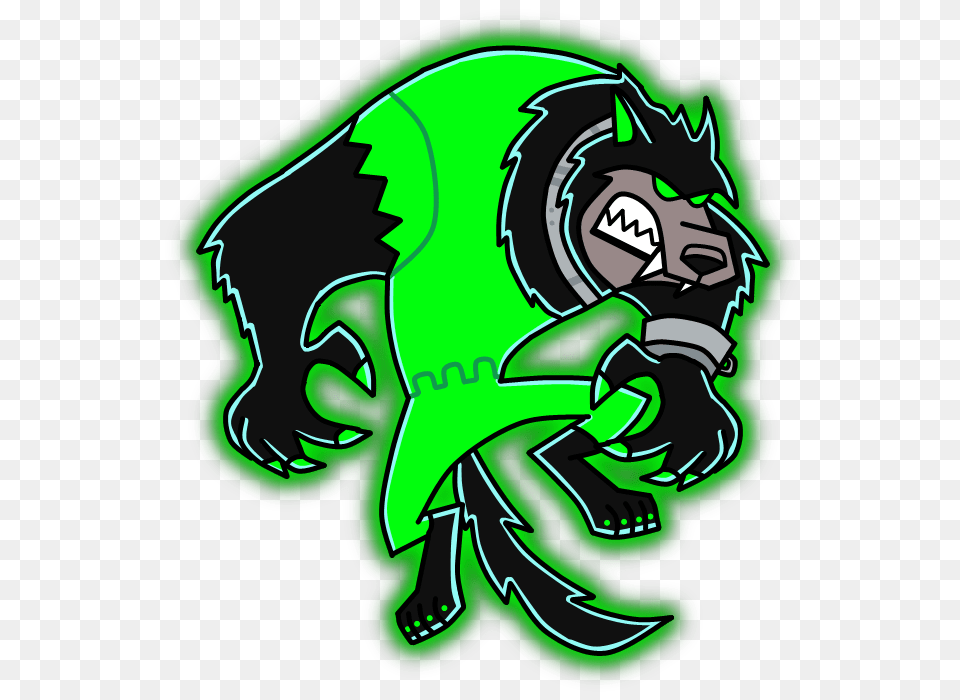 Danny Phantom Wolf Ghost, Green, Art, Baby, Person Free Transparent Png