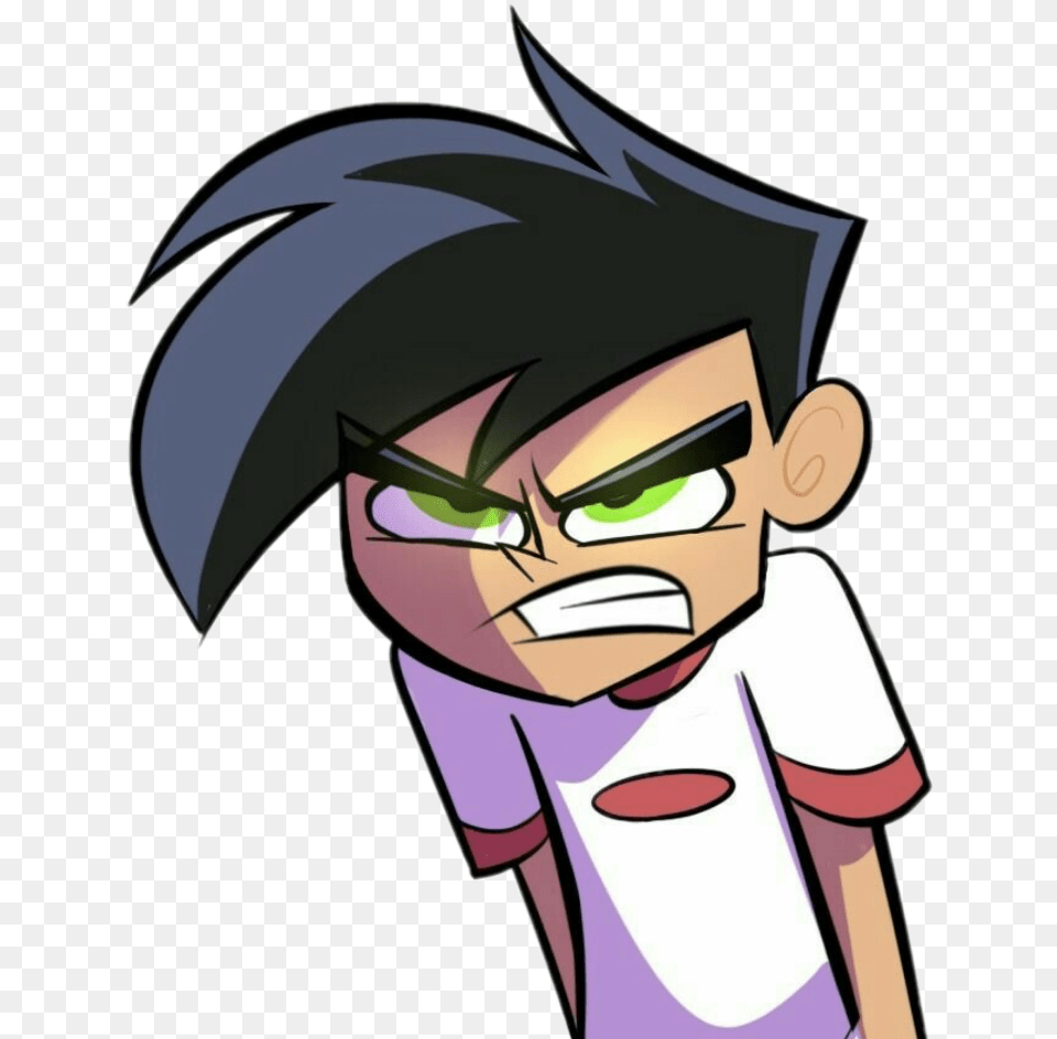 Dannyphantom Danny Nickelodeon Angry Enfado Dannyfenton Danny Phantom Fans, Book, Comics, Publication, Person Free Png