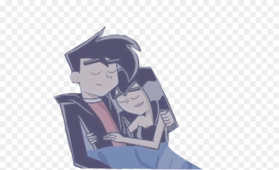 Dannyphantom Love Grunge Danny Hug Tumblr Kawaii Danny Phantom Sad, Person, People, Graduation, Adult Free Png Download