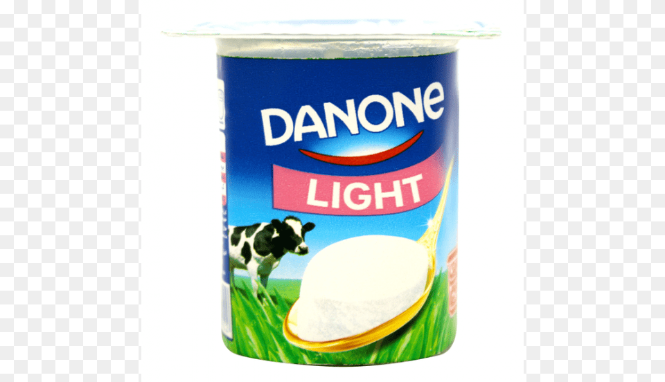 Danone Light Plain Yogurt, Food, Dessert, Cow, Cattle Free Png Download