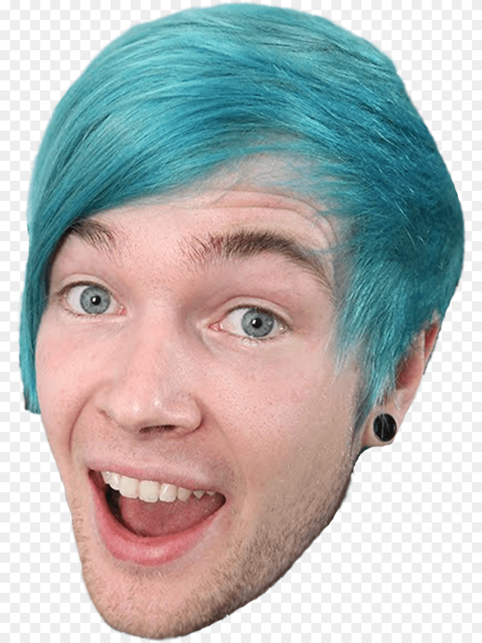 Dantdm Blue Hair, Adult, Male, Man, Person Free Transparent Png