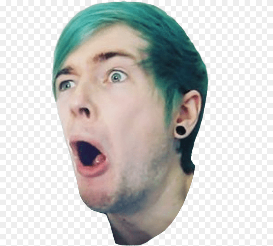 Dantdm Sideview Face Clip Arts Dantdm Face, Head, Person, Surprised, Adult Png Image