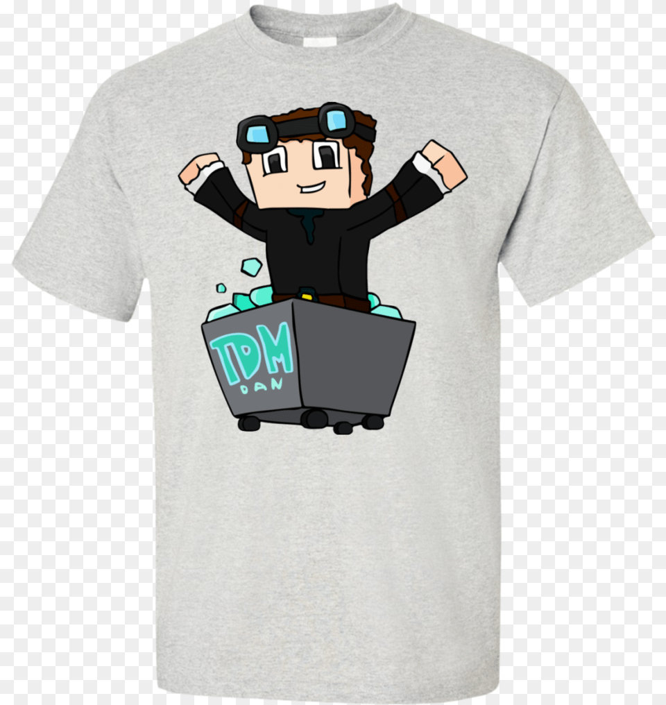 Dantdm The Diamond Minecart T Shirt Ash Sclass Lazyload, Clothing, T-shirt, Baby, Person Png