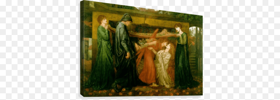 Dante Dream At The Time Of The Death Of Beatrice Canvas Dante Gabriel Rossetti Death Of Beatrice, Art, Painting, Adult, Person Free Png Download