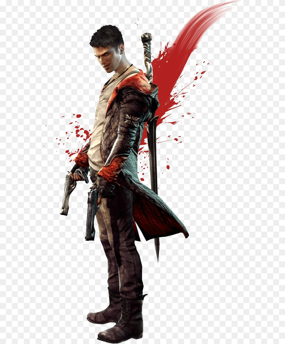 Dante Reboot Render V2 Dmc Devil May Cry Dante Concept Art, Adult, Person, Man, Male Free Png Download