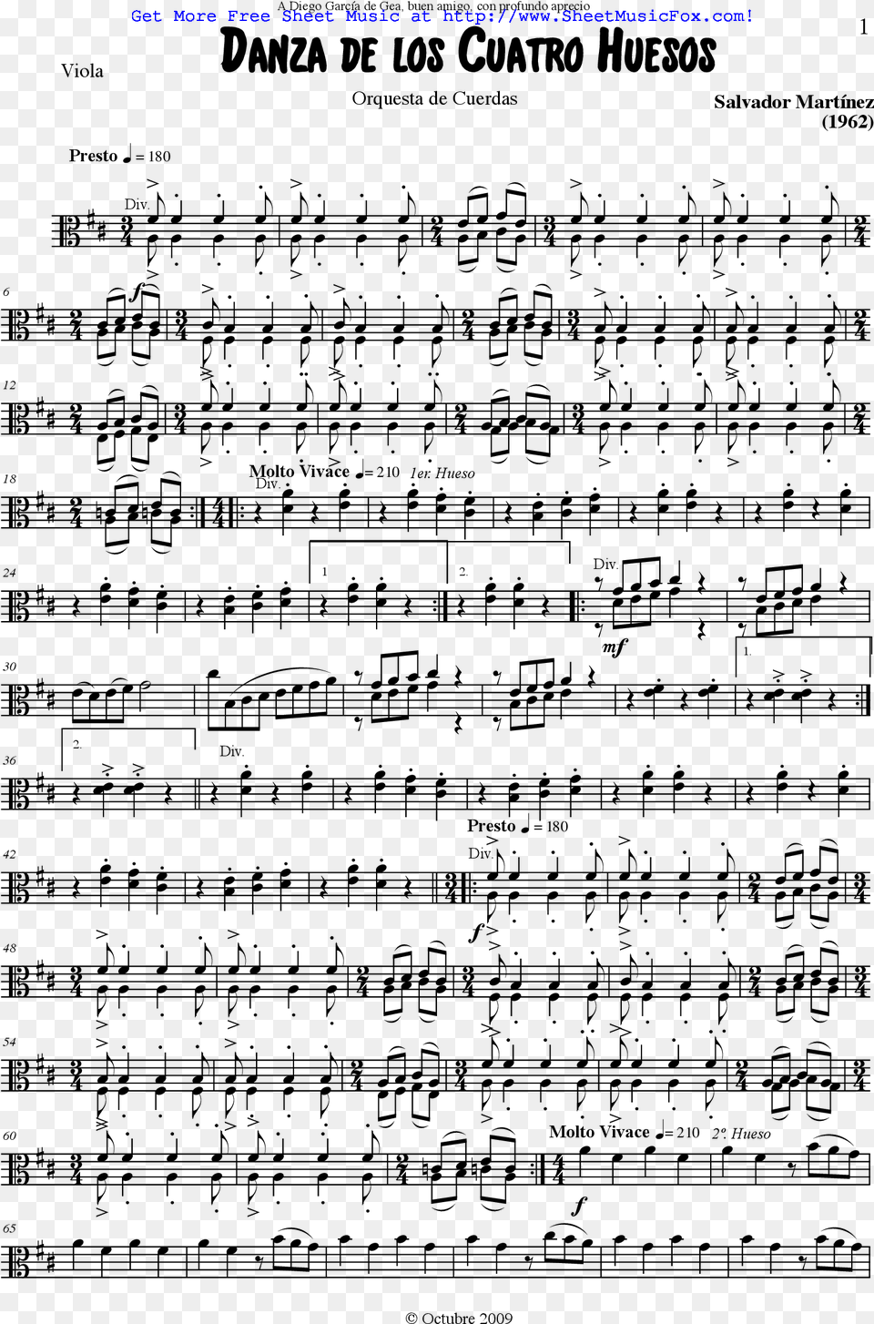 Danza De Los Cuatro Huesos Sheet Music Document Png Image