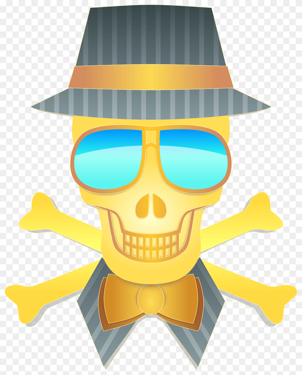 Dapper Skull Clipart, Clothing, Hat, People, Person Free Png