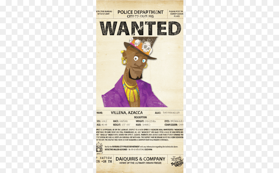 Daq Wanted Poster 300x800 Cartoon, Advertisement, Adult, Male, Man Free Png