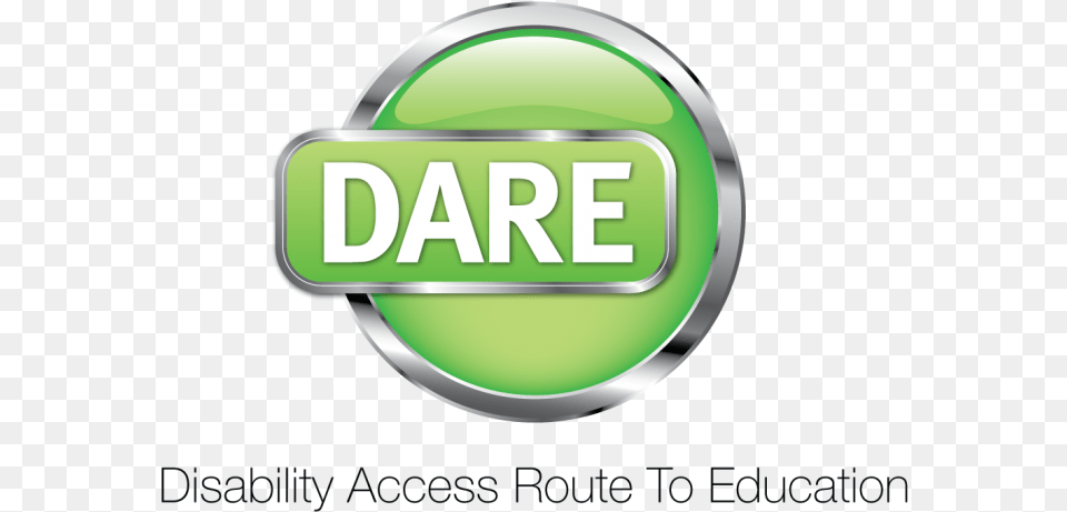 Dare Logo With Writing Disability Access Route To Education Disability Access Route To Education, Badge, Symbol, Disk Free Transparent Png