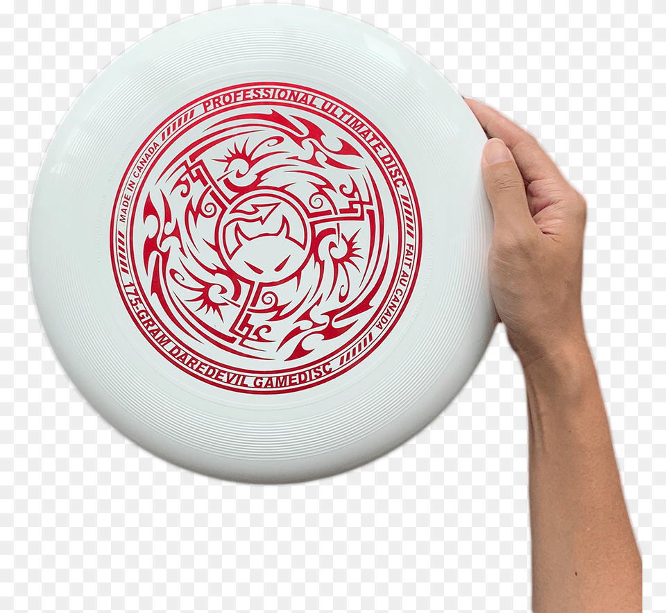 Daredevil Tribal Gamedisc White Circle, Frisbee, Toy, Plate Free Png