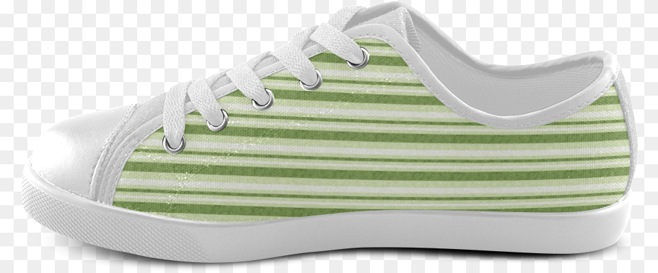 Dark And Light Green Stripes Two Face Canvas Kid S Walking Shoe, Clothing, Footwear, Sneaker Free Png