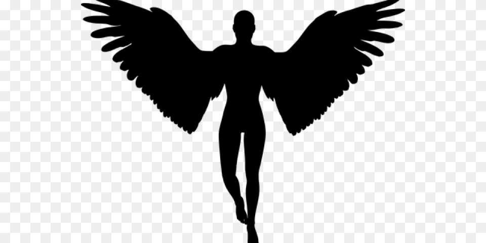 Dark Angel Transparent Images Angel Silhouette, Gray Free Png