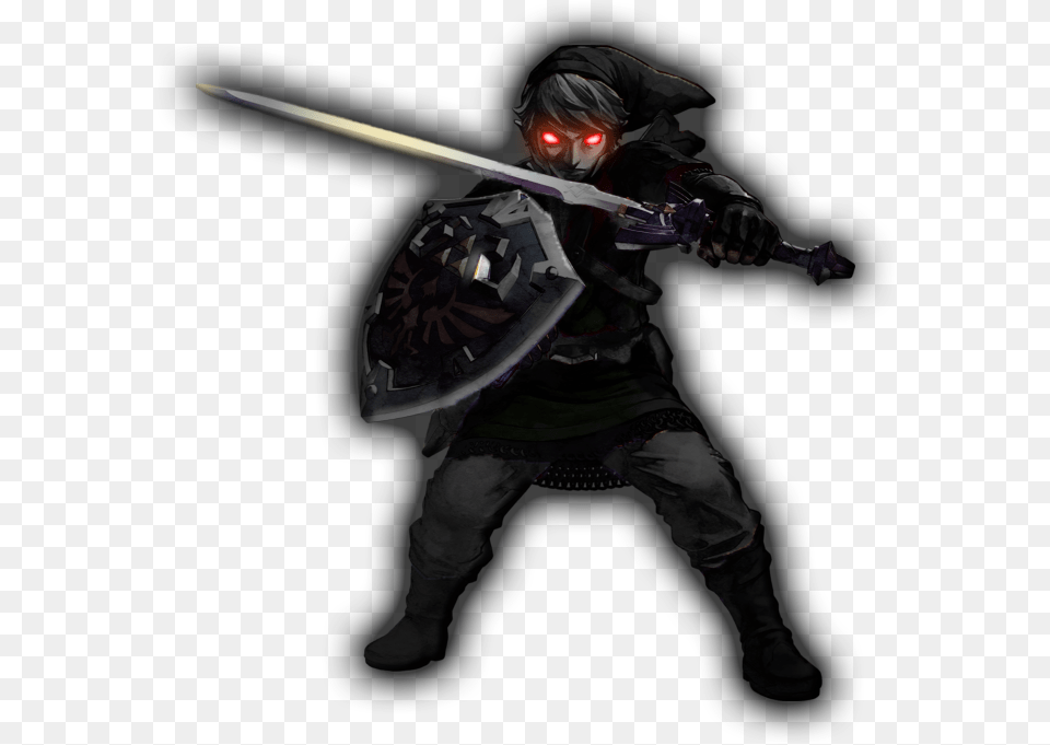 Dark Angel Wings Dark Link, Sword, Weapon, Person, Face Free Transparent Png