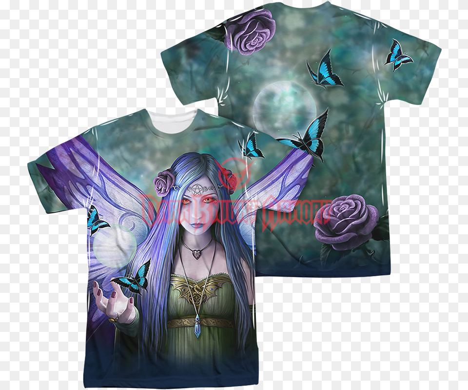 Dark Aura Anne Stokes Mystic Aura, T-shirt, Clothing, Person, Rose Free Png Download