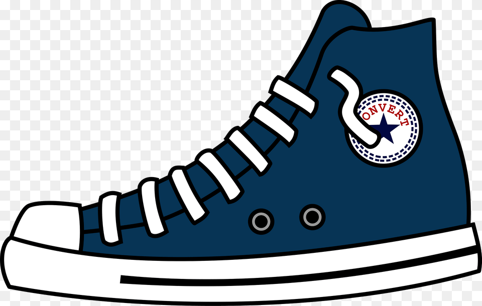 Dark Blue Converse High Tops Clipart, Clothing, Footwear, Shoe, Sneaker Free Png