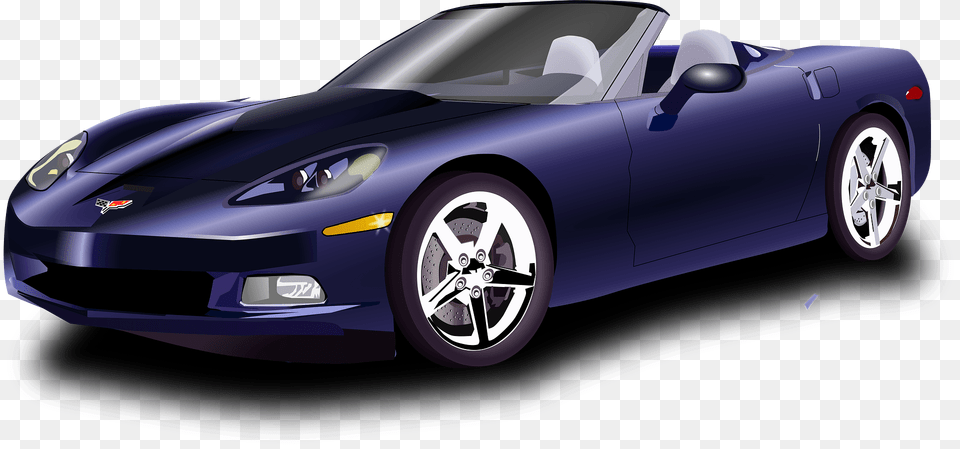 Dark Blue Corvette Convertible Clipart, Alloy Wheel, Vehicle, Transportation, Tire Free Transparent Png